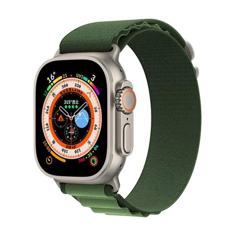 xDfind Aline Nylon Loop Uhrenarmband, für Apple Watch 46 mm / 49 mm / 45 mm / 44 mm, für Apple Watch 42 mm / 41 mm / 40 mm / 38 mm