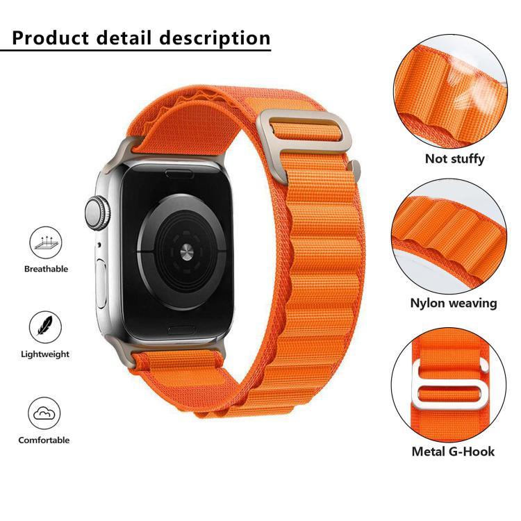 xDfind Aline Nylon Loop Uhrenarmband, für Apple Watch 46 mm / 49 mm / 45 mm / 44 mm, für Apple Watch 42 mm / 41 mm / 40 mm / 38 mm