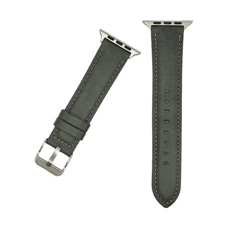 xDfind Armband aus Leder mit Crazy-Horse-Textur, für Apple Watch 46 mm / 49 mm / 45 mm / 44 mm, für Apple Watch 42 mm / 41 mm / 40 mm / 38 mm