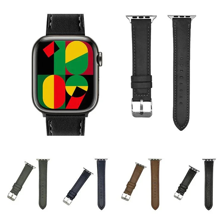 xDfind Armband aus Leder mit Crazy-Horse-Textur, für Apple Watch 46 mm / 49 mm / 45 mm / 44 mm, für Apple Watch 42 mm / 41 mm / 40 mm / 38 mm