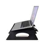 PU05 Lederhülle Tragetasche mit kleinem Aufbewahrungsbeutel, für 13,3 Zoll Laptop, für 14,1 Zoll Laptop, für 15,4 Zoll Laptop