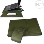 PU05 Lederhülle Tragetasche mit kleinem Aufbewahrungsbeutel, für 13,3 Zoll Laptop, für 14,1 Zoll Laptop, für 15,4 Zoll Laptop