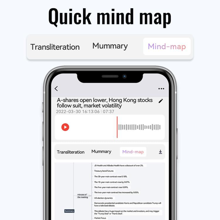 JNN A6 Tragbarer intelligenter magnetischer KI-Recorder mit APP-Steuerung, 8 GB, 16 GB, 32 GB, 64 GB, 128 GB