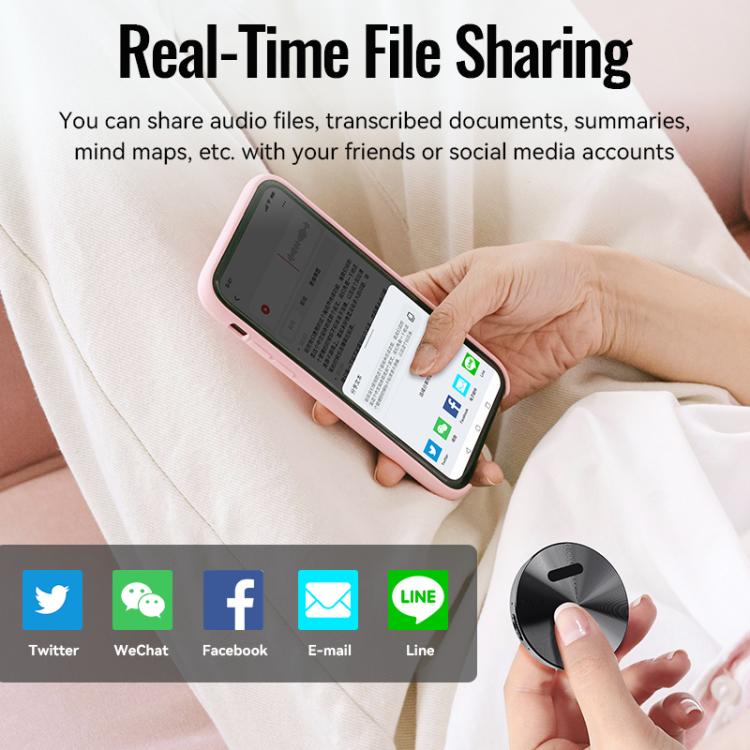JNN A6 Tragbarer intelligenter magnetischer KI-Recorder mit APP-Steuerung, 8 GB, 16 GB, 32 GB, 64 GB, 128 GB