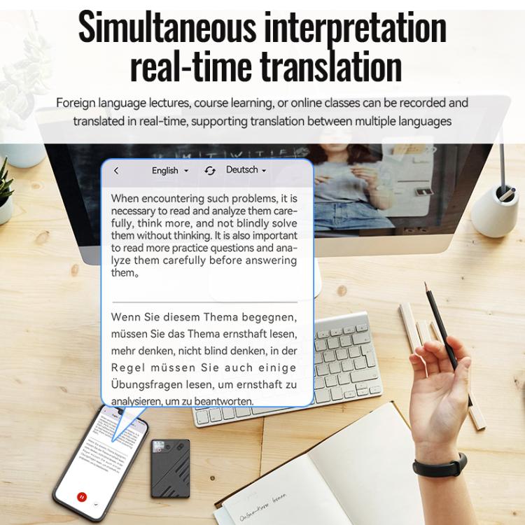 JNN A5 OLED Display Smart AI Magnetischer Rekorder unterstützt APP-Steuerung, 8 GB, 16 GB, 32 GB, 64 GB, 128 GB