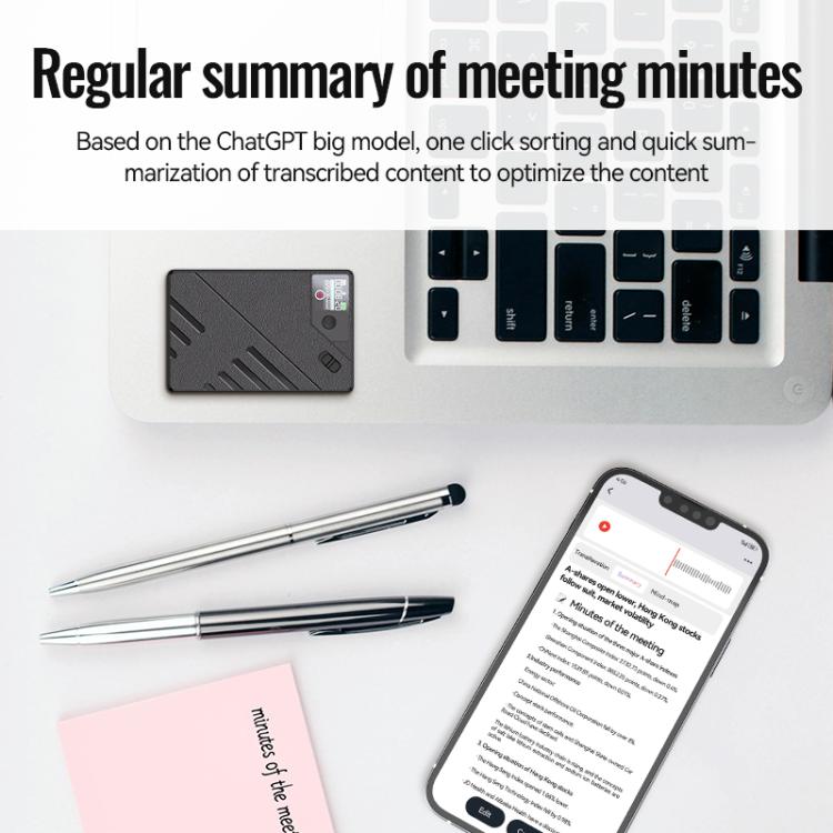 JNN A5 OLED Display Smart AI Magnetischer Rekorder unterstützt APP-Steuerung, 8 GB, 16 GB, 32 GB, 64 GB, 128 GB