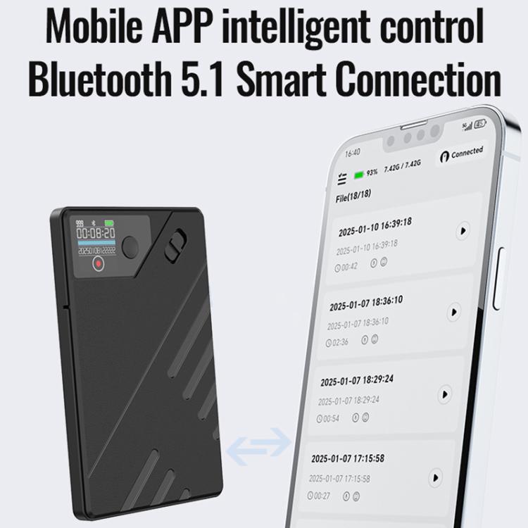 JNN A5 OLED Display Smart AI Magnetischer Rekorder unterstützt APP-Steuerung, 8 GB, 16 GB, 32 GB, 64 GB, 128 GB