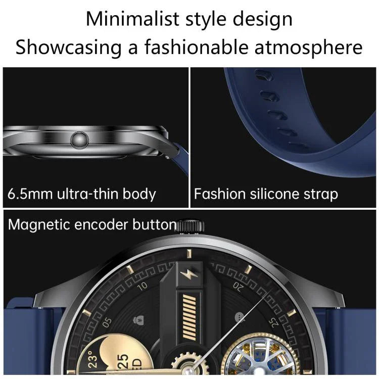 H77 1,43 Zoll AMOLED-Display Gesundheits- und Fitness-Smartwatch IP67 wasserdicht unterstützt Bluetooth-Anrufe