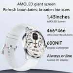 H77 1,43 Zoll AMOLED-Display Gesundheits- und Fitness-Smartwatch IP67 wasserdicht unterstützt Bluetooth-Anrufe