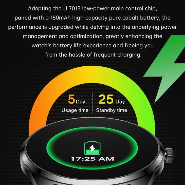 H77 1,43 Zoll AMOLED-Display Gesundheits- und Fitness-Smartwatch IP67 wasserdicht unterstützt Bluetooth-Anrufe