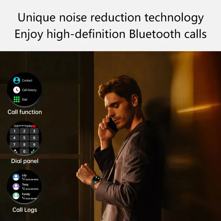 H77 1,43 Zoll AMOLED-Display Gesundheits- und Fitness-Smartwatch IP67 wasserdicht unterstützt Bluetooth-Anrufe