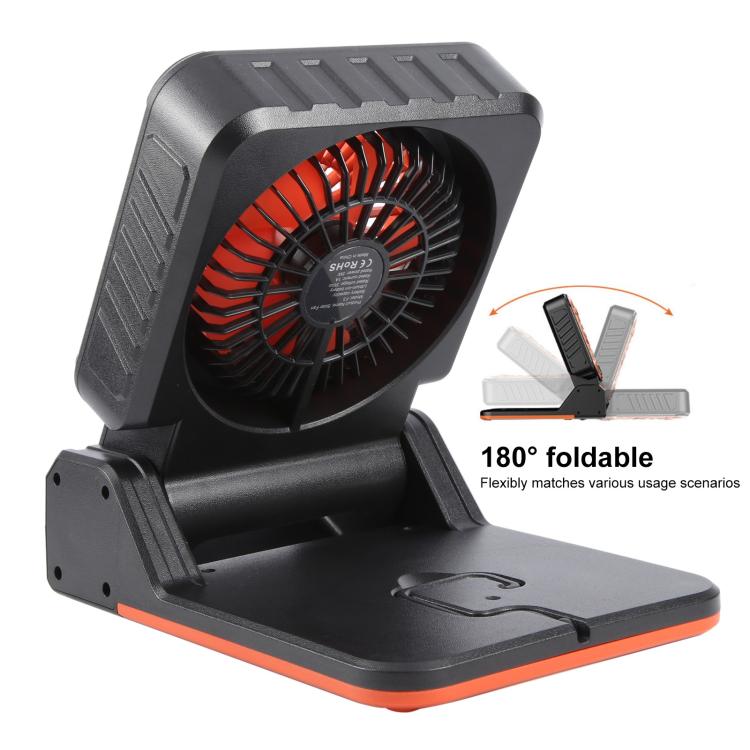 F3 Solarbetriebener USB-Lade-Ventilator mit Campinglicht