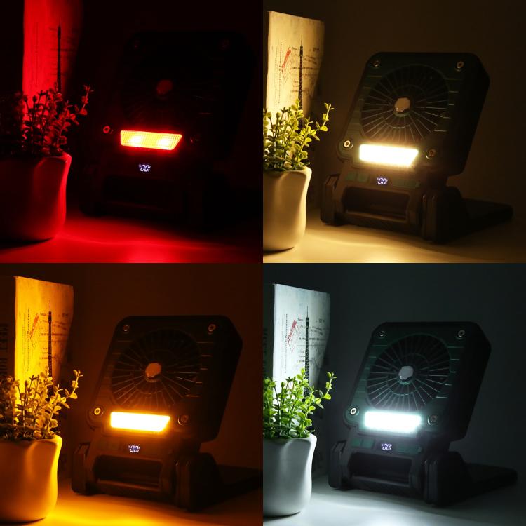 F3 Solarbetriebener USB-Lade-Ventilator mit Campinglicht
