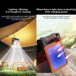 F3 Solarbetriebener USB-Lade-Ventilator mit Campinglicht