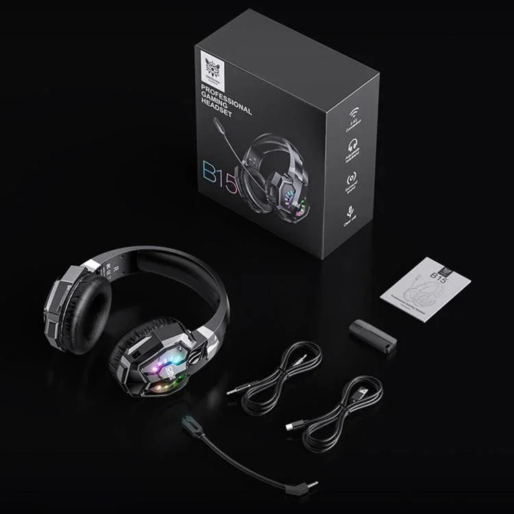 ONIKUMA B15 Tri-Mode Bluetooth, 2.4G, Kabelgebundenes E-Sport-Gaming-Headset