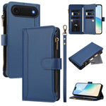 Magnetverschluss 9 Kartenfächer Reißverschluss-Lederhülle mit Handschlaufe, für iPhone 17e / 16e, für iPhone 17 Pro Max, für iPhone 17 Pro, für iPhone 17, für iPhone Air, für iPhone 16 Pro Max, für iPhone 16 Pro, für iPhone 16 Plus