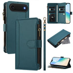Magnetverschluss 9 Kartenfächer Reißverschluss-Lederhülle mit Handschlaufe, für iPhone 17e / 16e, für iPhone 17 Pro Max, für iPhone 17 Pro, für iPhone 17, für iPhone Air, für iPhone 16 Pro Max, für iPhone 16 Pro, für iPhone 16 Plus