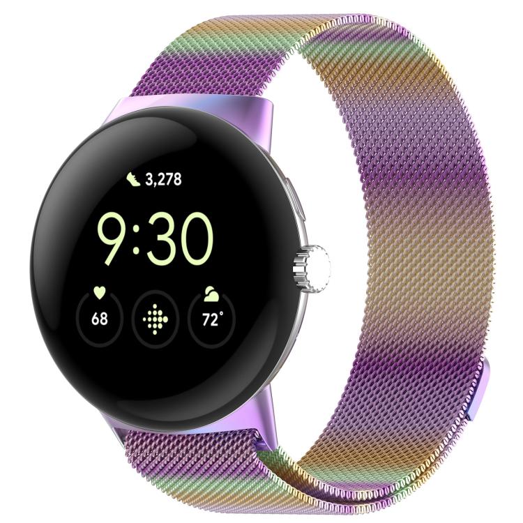 xDfind Milanaise-Metallarmband mit Magnetverschluss, für Google Pixel Watch 4 / Watch 3 (45 mm) und Google Pixel Watch 4 / 3 / 2 / 1 (41 mm)