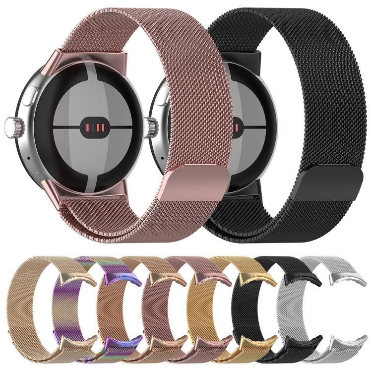 xDfind Milanaise-Metallarmband mit Magnetverschluss, für Google Pixel Watch 4 / Watch 3 (45 mm) und Google Pixel Watch 4 / 3 / 2 / 1 (41 mm)