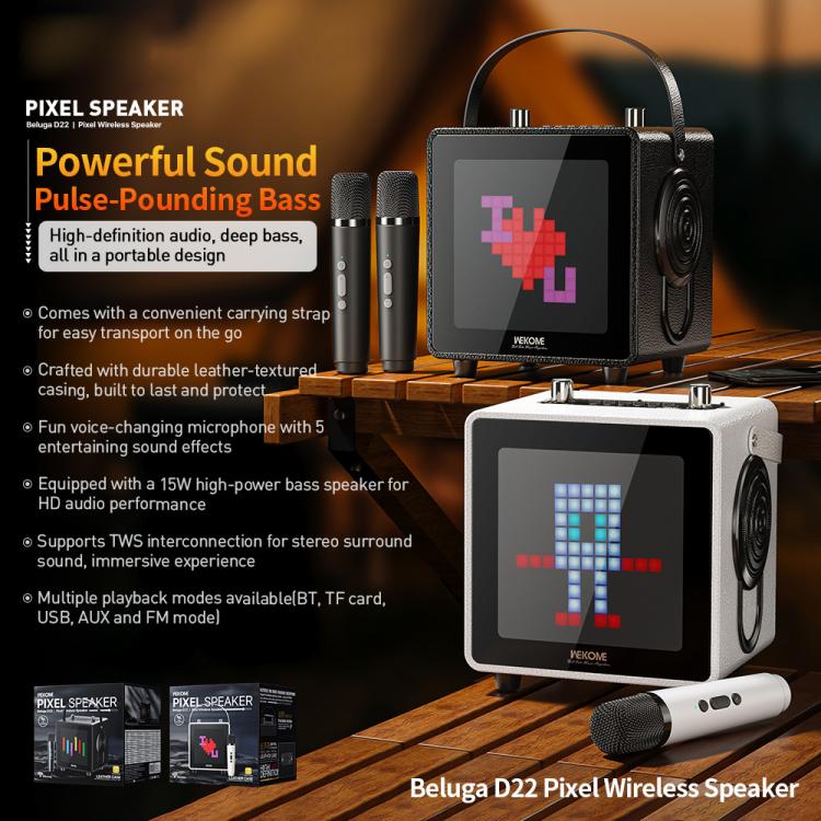 WK Beluga D22 Pixel Desktop Drahtloser Bluetooth-Lautsprecher