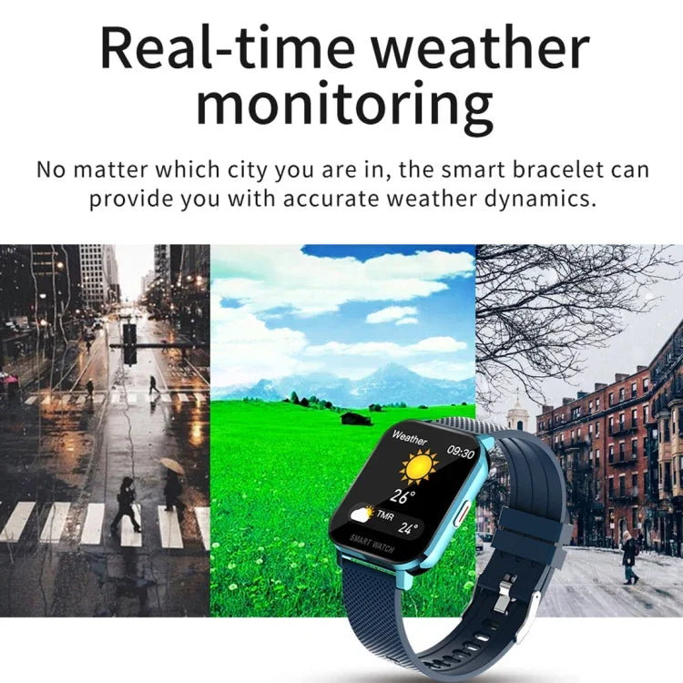 Smartwatch mit 1,54-Zoll-TFT-Bildschirm, IP67 wasserdicht, Business-Sport-Smartwatch mit Silikonstreifen, unterstützt Schlafüberwachung, Herzfrequenzmessung und Blutdruckmessung.