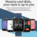 Smartwatch mit 1,54-Zoll-TFT-Bildschirm, IP67 wasserdicht, Business-Sport-Smartwatch mit Silikonstreifen, unterstützt Schlafüberwachung, Herzfrequenzmessung und Blutdruckmessung.