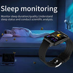 Smartwatch mit 1,54-Zoll-TFT-Bildschirm, IP67 wasserdicht, Business-Sport-Smartwatch mit Silikonstreifen, unterstützt Schlafüberwachung, Herzfrequenzmessung und Blutdruckmessung.