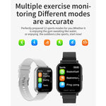 Smartwatch mit 1,54-Zoll-TFT-Bildschirm, IP67 wasserdicht, Business-Sport-Smartwatch mit Silikonstreifen, unterstützt Schlafüberwachung, Herzfrequenzmessung und Blutdruckmessung.