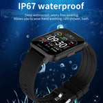 Smartwatch mit 1,54-Zoll-TFT-Bildschirm, IP67 wasserdicht, Business-Sport-Smartwatch mit Silikonstreifen, unterstützt Schlafüberwachung, Herzfrequenzmessung und Blutdruckmessung.