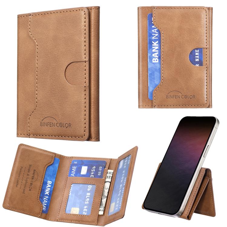 Öliges Leder Horizontale Magnetische Brieftasche Kartenetui