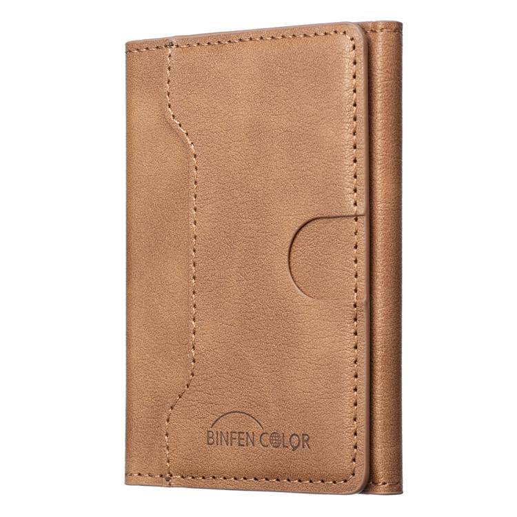 Öliges Leder Horizontale Magnetische Brieftasche Kartenetui