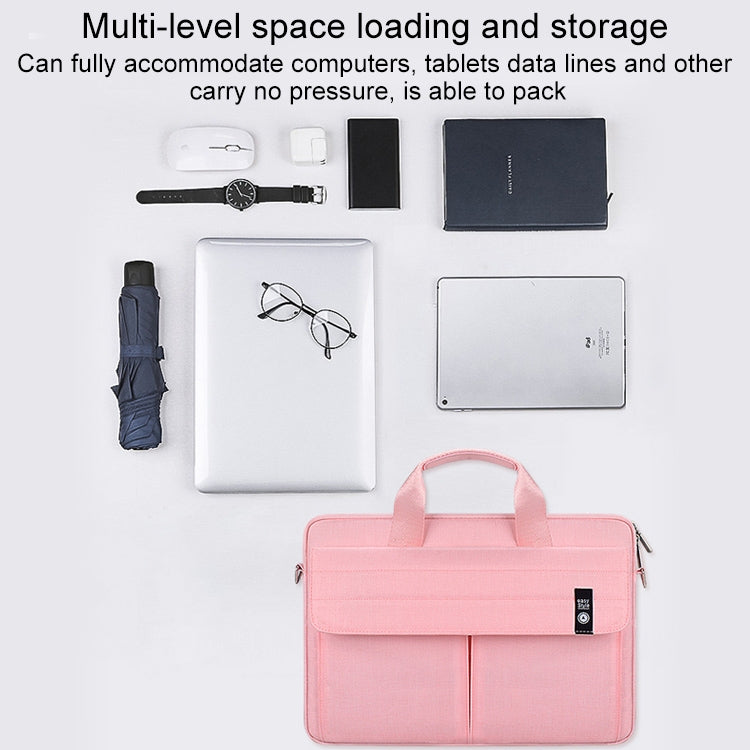 ST08 Handgepäck-Aktentasche Tragetasche ohne Schultergurt, für 13,3 Zoll Laptop, für 14,1 Zoll Laptop, für 15,4 Zoll Laptop, für 15,6 Zoll Laptop
