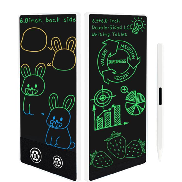Einfaches Fullscreen-LCD-Zeichenbrett Schreibtablet, 6,5+6,0 Zoll Weiß / Grün Schreiben, 6,5+6,0 Zoll Weiß / Farbige Schrift, 6,5 Zoll Schwarz / Dünnes Grünes Schreiben, 6,5 Zoll Schwarz / Grünes Schreiben, 6,5+6,0 Zoll Schwarz / Dünnes Grünes Schreiben