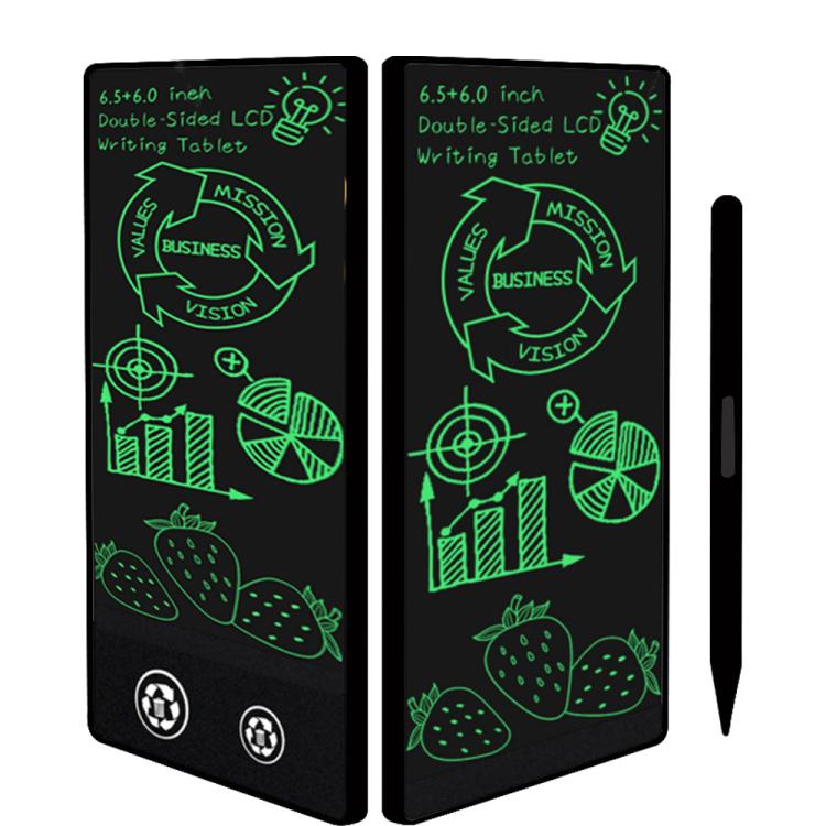 Einfaches Fullscreen-LCD-Zeichenbrett Schreibtablet, 6,5+6,0 Zoll Weiß / Grün Schreiben, 6,5+6,0 Zoll Weiß / Farbige Schrift, 6,5 Zoll Schwarz / Dünnes Grünes Schreiben, 6,5 Zoll Schwarz / Grünes Schreiben, 6,5+6,0 Zoll Schwarz / Dünnes Grünes Schreiben