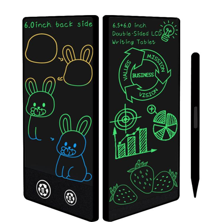 Einfaches Fullscreen-LCD-Zeichenbrett Schreibtablet, 6,5+6,0 Zoll Weiß / Grün Schreiben, 6,5+6,0 Zoll Weiß / Farbige Schrift, 6,5 Zoll Schwarz / Dünnes Grünes Schreiben, 6,5 Zoll Schwarz / Grünes Schreiben, 6,5+6,0 Zoll Schwarz / Dünnes Grünes Schreiben