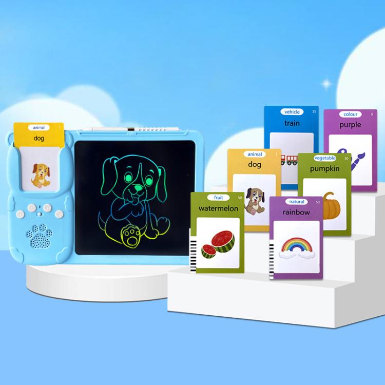 8,5 Zoll Kinder-Früherziehungs-Zeichentafel, englische Hörbücher, Blau / 112 Karten, Rosa / 112 Karten, Blau / 255 Karten, Rosa / 255 Karten