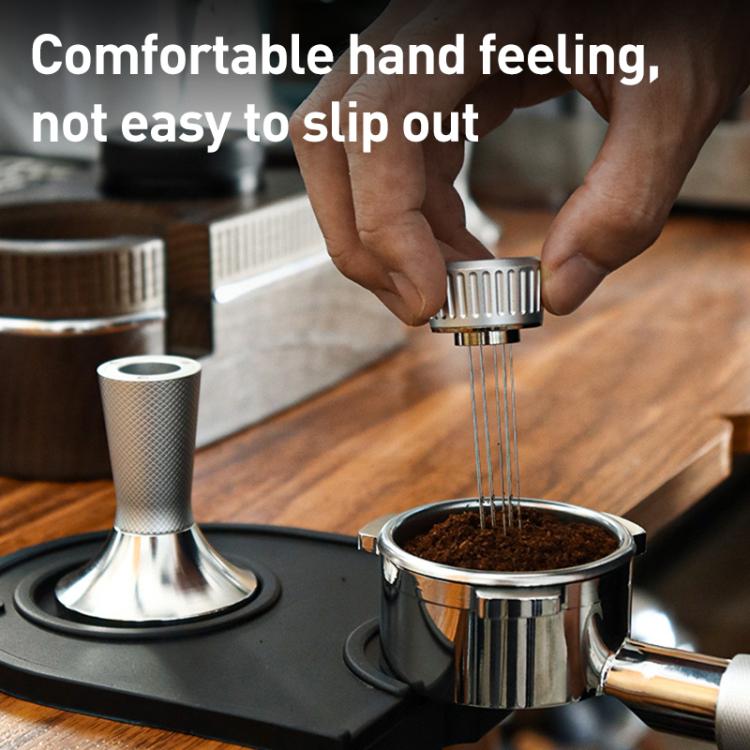 Kaffeepulver-Presshammer aus Edelstahl, 53,3 mm Netztextur, 53,3 mm Netztextur mit Nadel, 58,3 mm Netztextur, 58,3 mm Netztextur mit Nadel