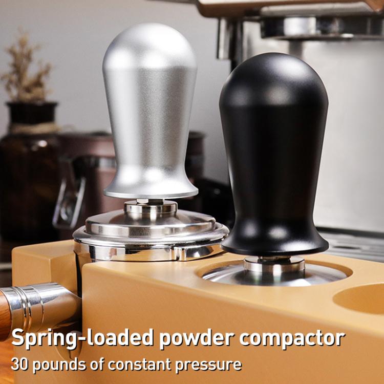 Edelstahl-Kaffeepulver-Stampfer, 51 mm Schwarz, 53 mm Schwarz, 51 mm Silber, 53 mm Silber, 58 mm Silber