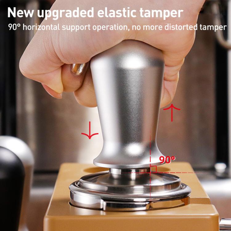 Edelstahl-Kaffeepulver-Stampfer, 51 mm Schwarz, 53 mm Schwarz, 51 mm Silber, 53 mm Silber, 58 mm Silber