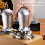 Edelstahl-Kaffeepulver-Stampfer, 51 mm Schwarz, 53 mm Schwarz, 51 mm Silber, 53 mm Silber, 58 mm Silber