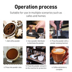 Edelstahl-Kaffeepulver-Stampfer, 51 mm Schwarz, 53 mm Schwarz, 51 mm Silber, 53 mm Silber, 58 mm Silber