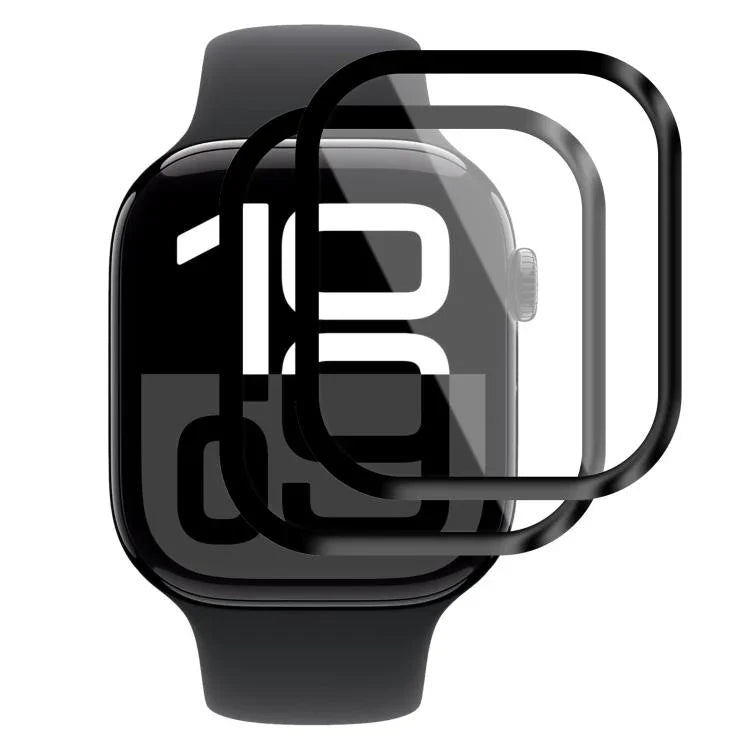 2 Stück xDfind Gebogene 3D-Schutzfolie aus weichem Verbundmaterial, passend für Apple Watch Series 6, SE, 5 und 4 (44 mm), Apple Watch Series 6, SE, 5 und 4 (40 mm), Apple Watch Series 11/10 (46 mm) und Apple Watch Ultra 3/2/1 (49 mm)...