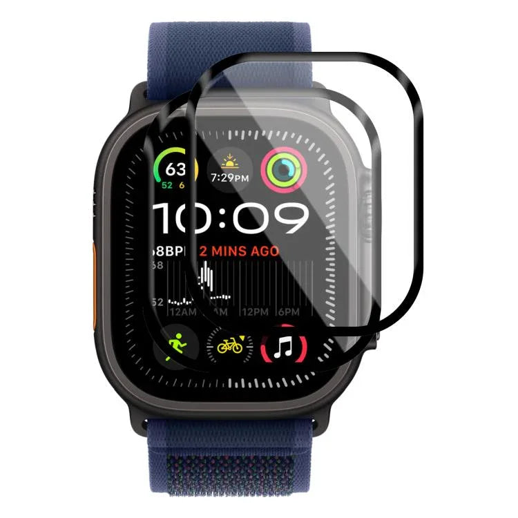 2 Stück xDfind Gebogene 3D-Schutzfolie aus weichem Verbundmaterial, passend für Apple Watch Series 6, SE, 5 und 4 (44 mm), Apple Watch Series 6, SE, 5 und 4 (40 mm), Apple Watch Series 11/10 (46 mm) und Apple Watch Ultra 3/2/1 (49 mm)...