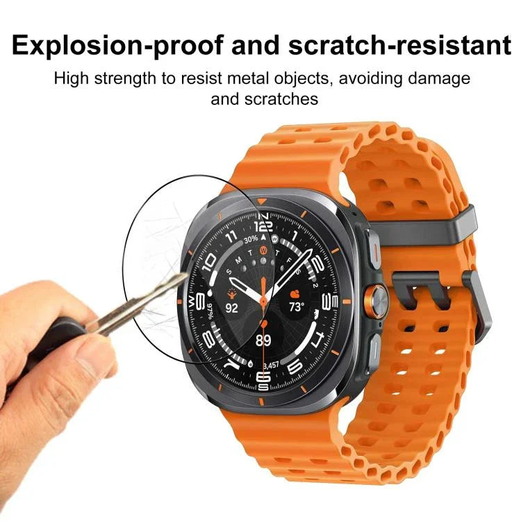 2 Stück xDfind gebogener 3D Verbundmaterial Weichfilm Displayschutz, Für Samsung Galaxy Watch Ultra / Ultra 2025, Für Samsung Galaxy Watch8 Classic 46mm, Für Samsung Galaxy Watch8 44mm, Für Samsung Galaxy Watch8 40mm, Für Samsung Galaxy Watch7 44mm