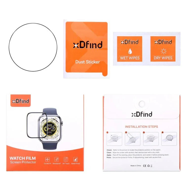 2 Stück xDfind gebogener 3D Verbundmaterial Weichfilm Displayschutz, Für Samsung Galaxy Watch Ultra / Ultra 2025, Für Samsung Galaxy Watch8 Classic 46mm, Für Samsung Galaxy Watch8 44mm, Für Samsung Galaxy Watch8 40mm, Für Samsung Galaxy Watch7 44mm