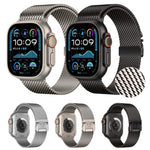 xDfind Milanaise-Armband aus Edelstahl mit Regenschirmschnalle, passend für Apple Watch 46 mm / 49 mm / 45 mm / 44 mm
