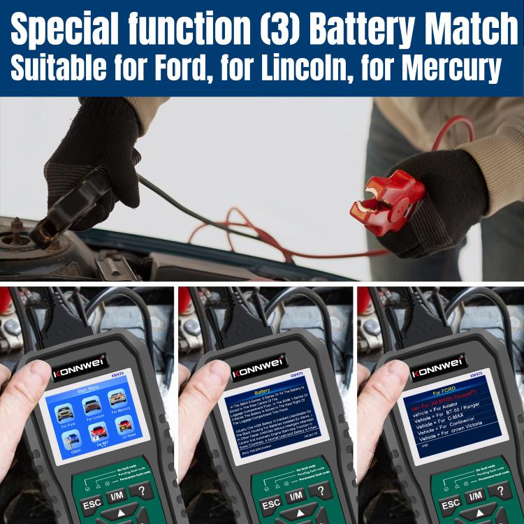 KONNWEI KW470 2.8 inch Color Screen Car OBD2 Fault Diagnostic Scan Tool for Ford, KW470