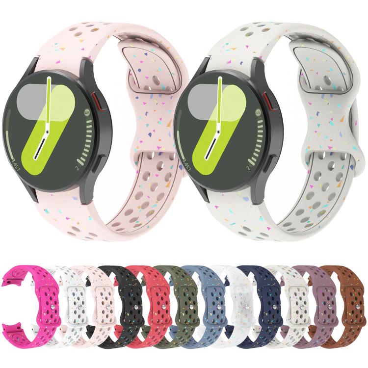 Eco-Friendly Granular Colorful Dots Silicone Watch Band, For Samsung Galaxy Watch 7 40 / 44mm