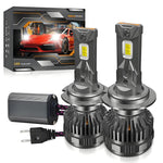 2pcs/Pack 50W 6000LM 6000K Car Double Copper Tube LED Headlight Bulb, 9005, 9006, H1, H4, H7, H11