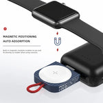 ROCK W26 Tragbares magnetisches kabelloses Ladegerät für Apple Watch mit USB-C-Anschluss, W26 USB-C-Anschluss
